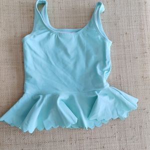 Hanna Andersson Girls Mint Blue Swimsuit Top